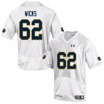 Notre Dame Fighting Irish Men's Brennan Wicks #62 White Under Armour Authentic Stitched College NCAA Football Jersey YYQ6899YT